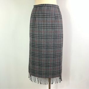 Vintage Wool Plaid Skirt Sag Harbor Petite Size 12